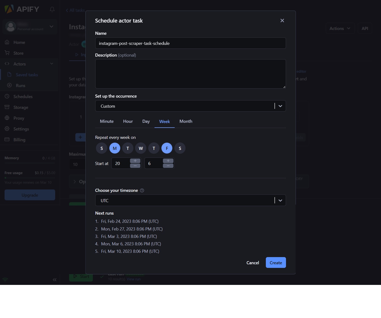 Automatizace Instagram Post Scraper